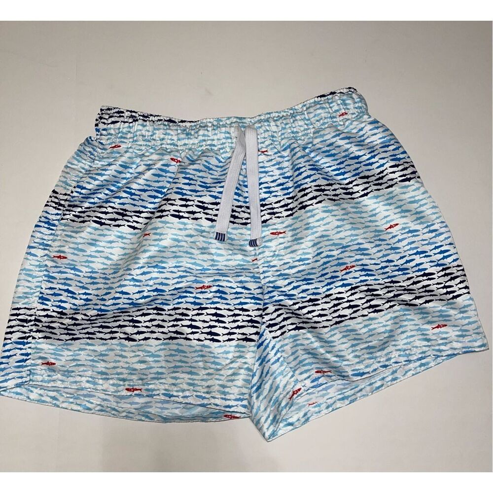 Evolve Kids Boys Swim Trunks L 28 Waist Swimming Fish‎ A39